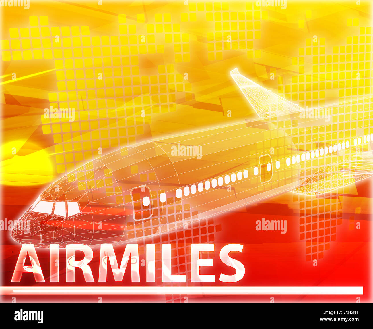 Abstract background digital collage concept illustration airmiles air travel miles Stock Photo