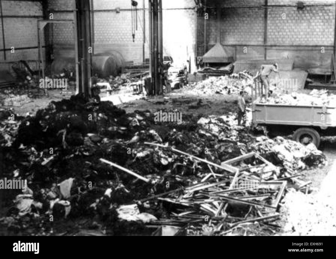 Burned out warehouse Algeria Stock Photo Alamy