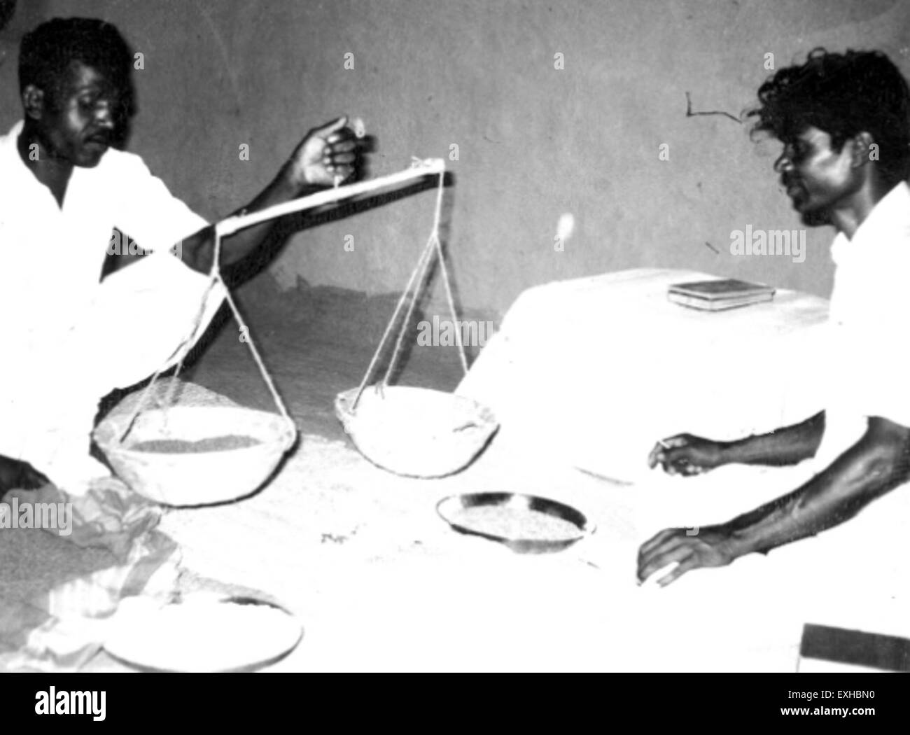 Giving food aid Black and White Stock Photos & Images - Alamy