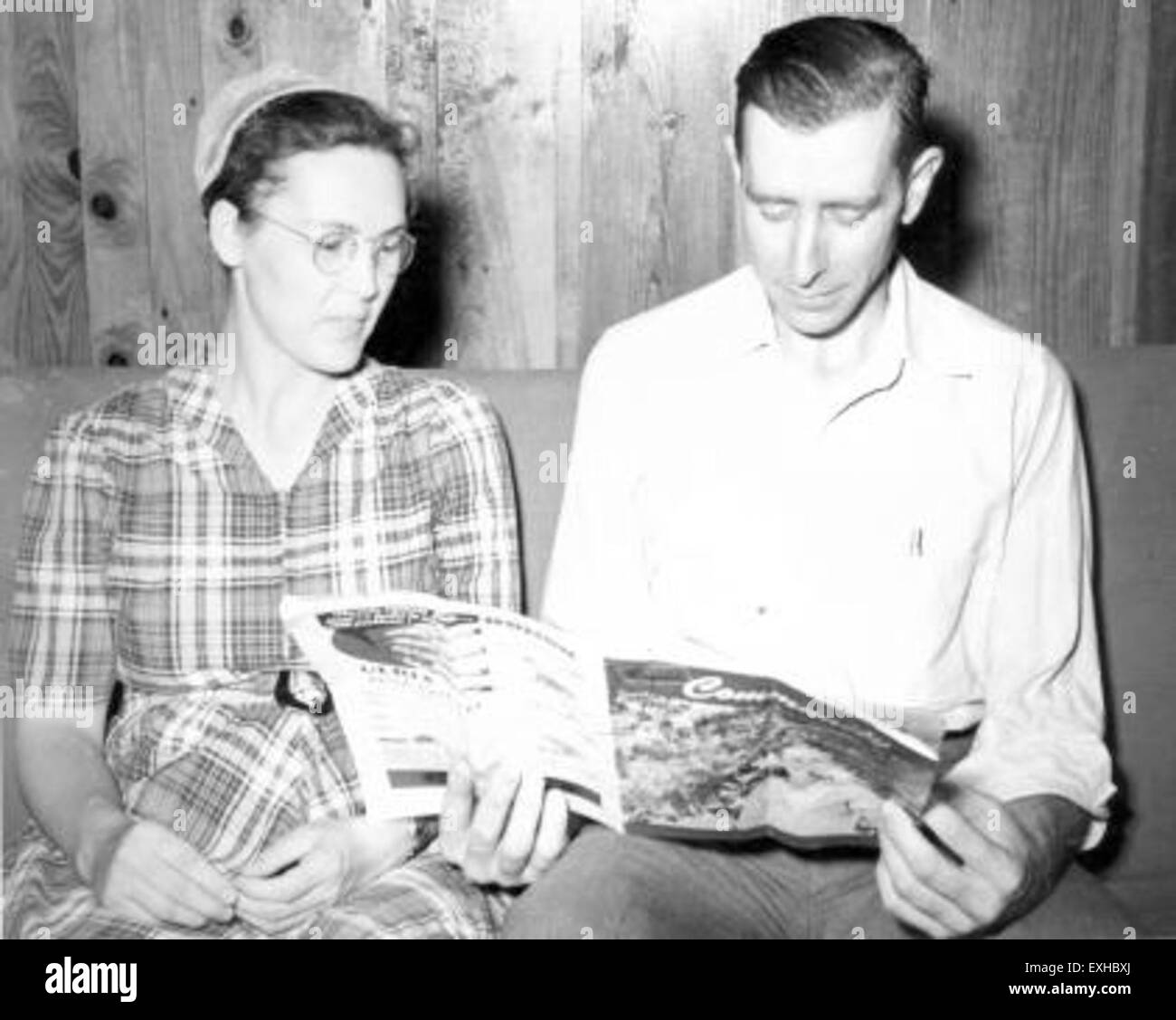 Frank Horst and his sister Laverne Stock Photo