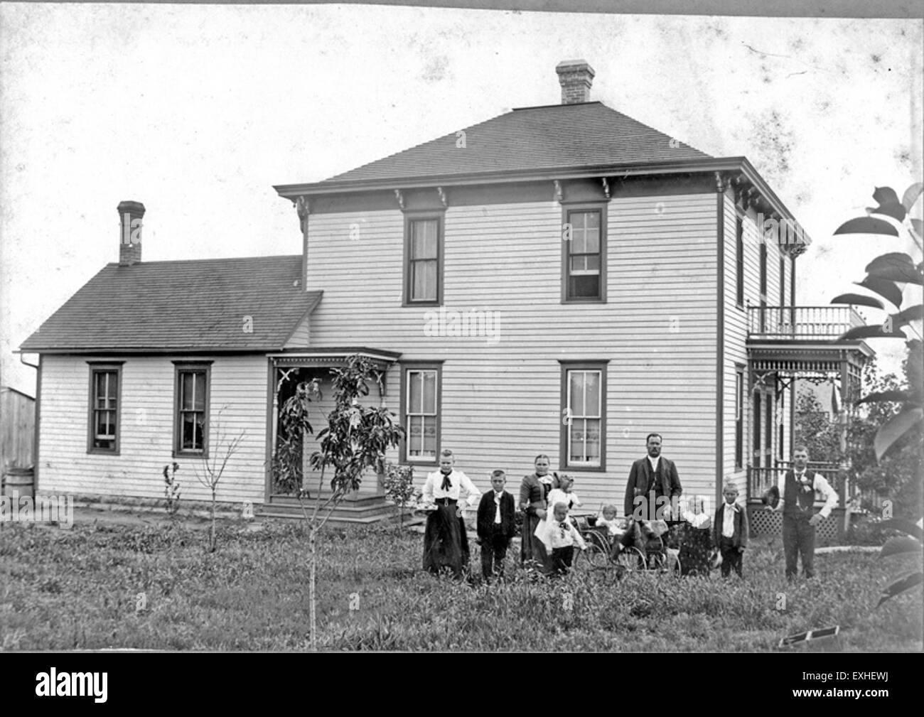 Joseph C Goering home, Moundridge, Kansas, 1893 Stock Photo Alamy