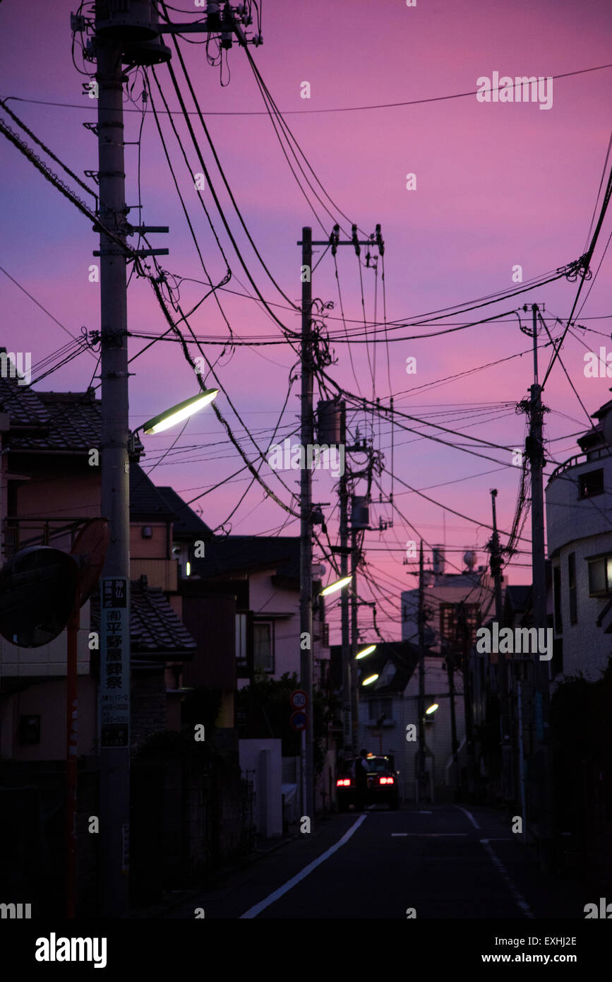 Beautiful sunset, Shibuya-Ku,Tokyo,Japan Stock Photo