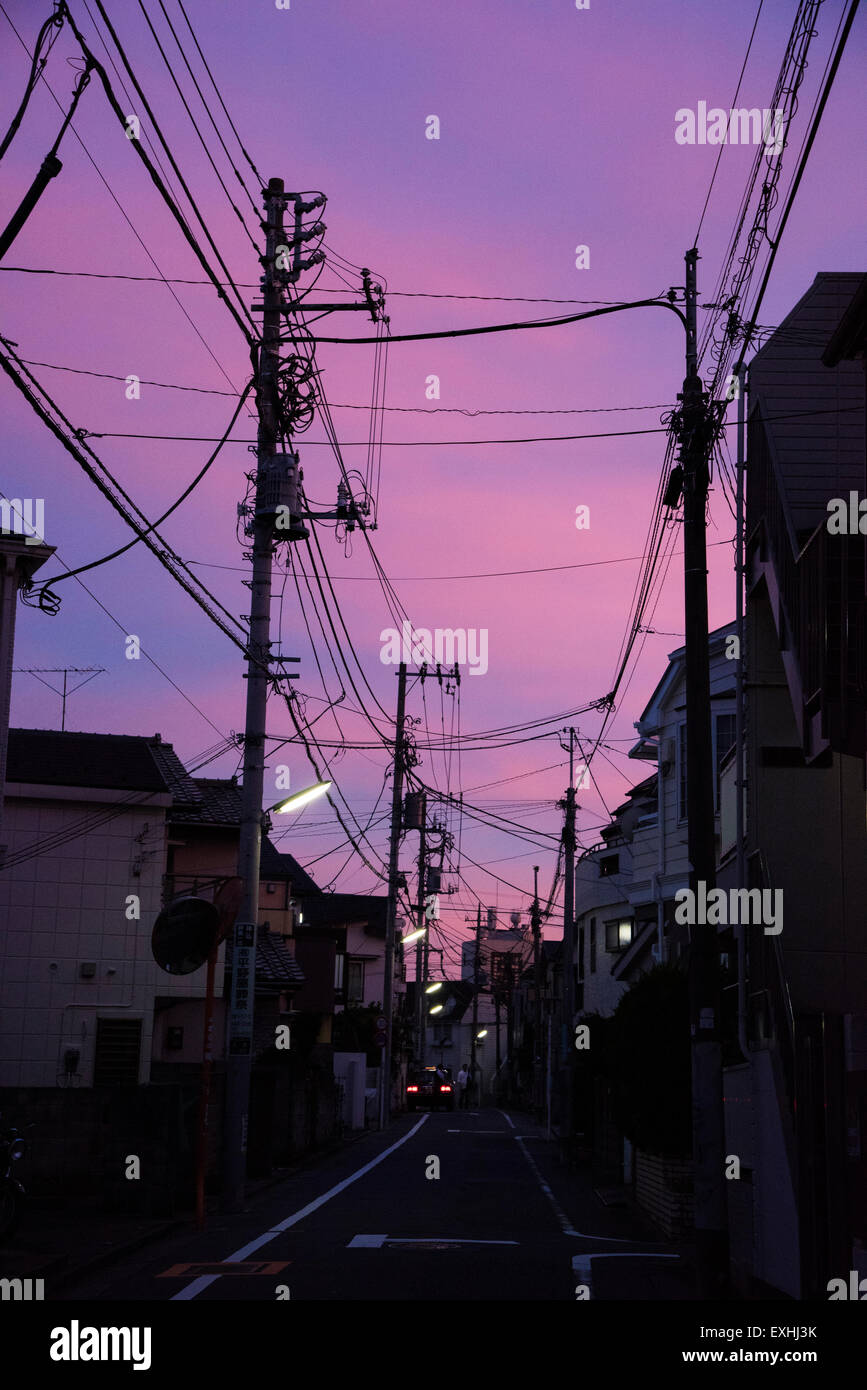 Beautiful sunset, Shibuya-Ku,Tokyo,Japan Stock Photo