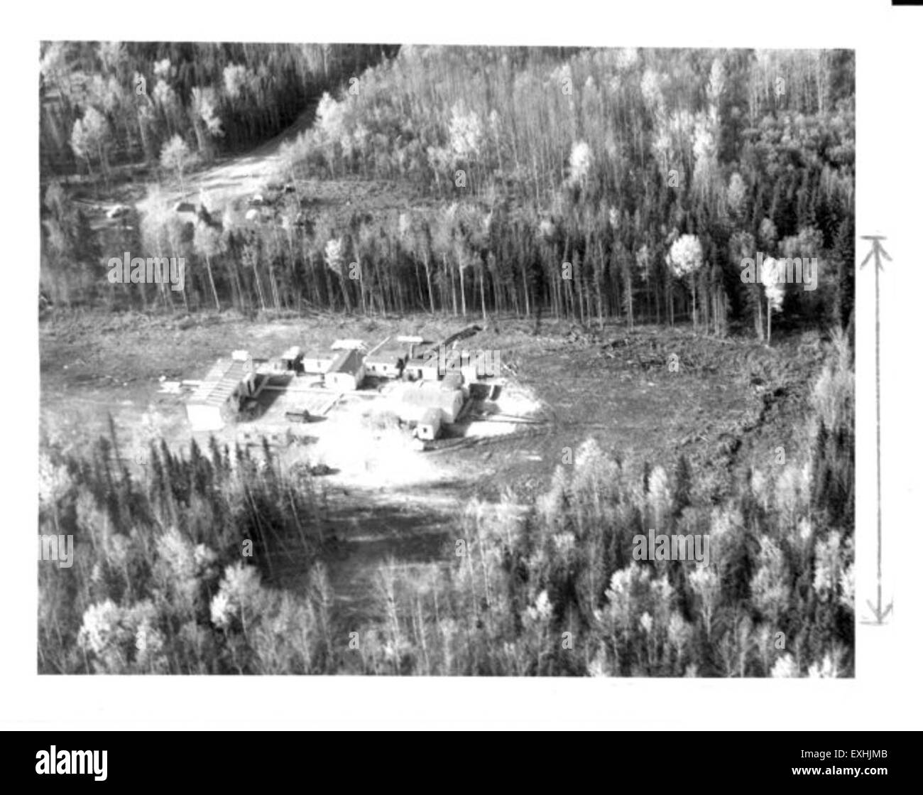 Aerial View Of Dormitory In Anzac Alberta Stock Photo Alamy