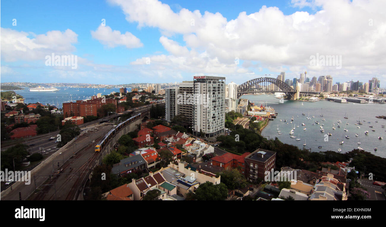 Sydney Harbour Bridge Australia Lavender Bay Stock Photo