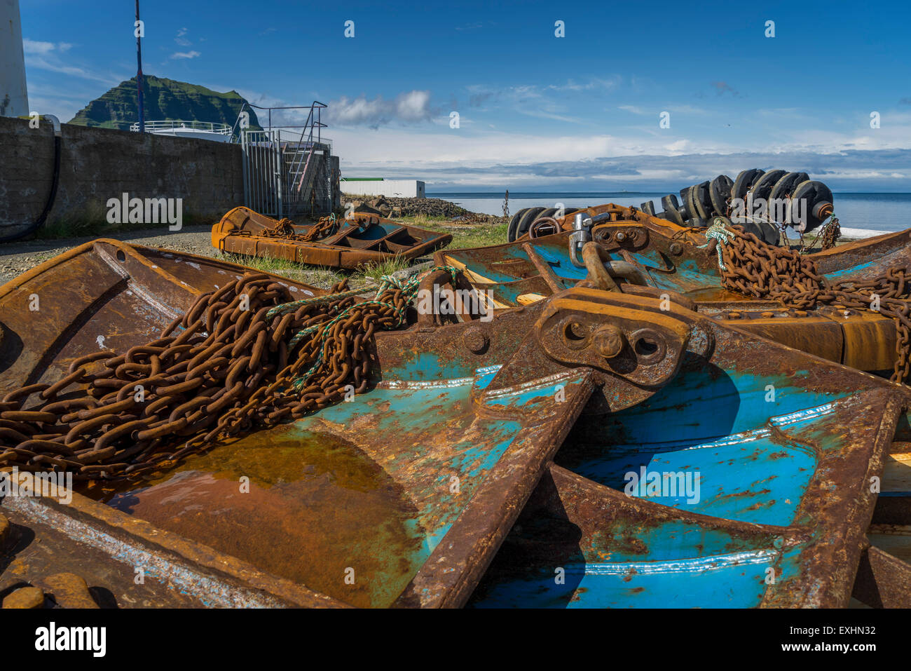 Rusted debris, Grundarfjordur, Snaefellsnes Peninsula, Iceland Stock Photo