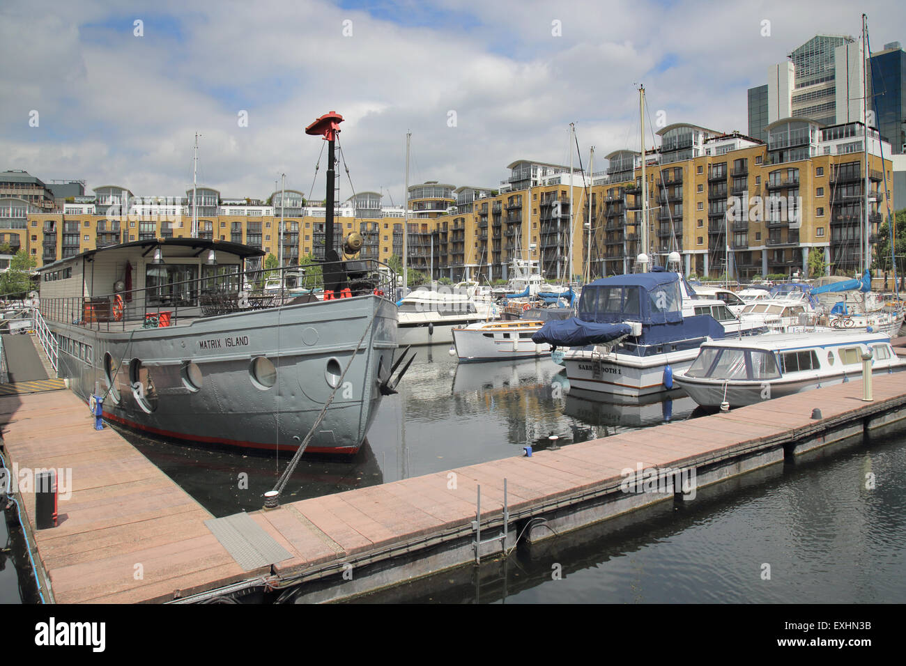 london's refurbished St Katharine Dock Stock Photo Alamy