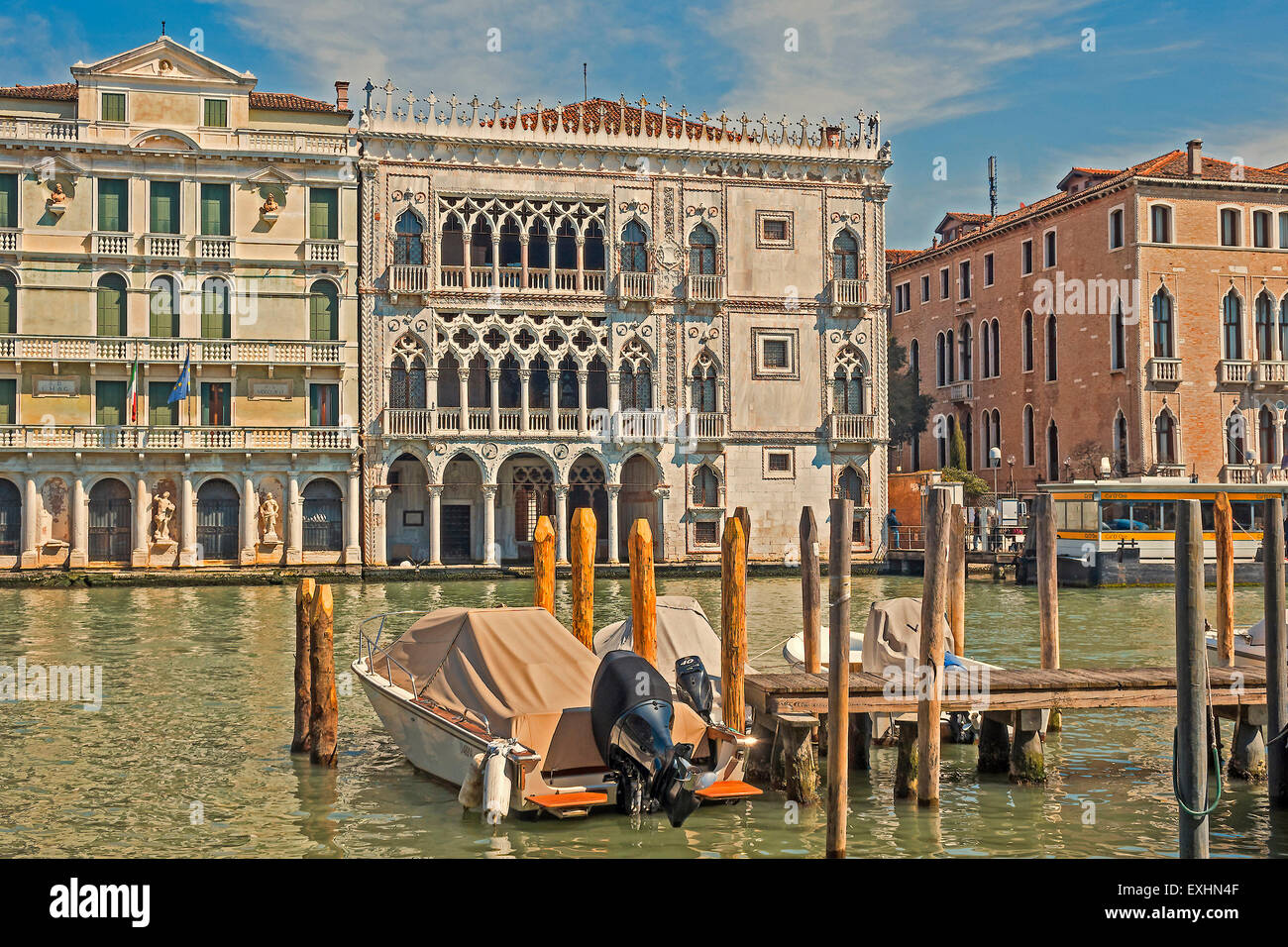 Buildings On The Grand Canal Venice Italy Stock Photo