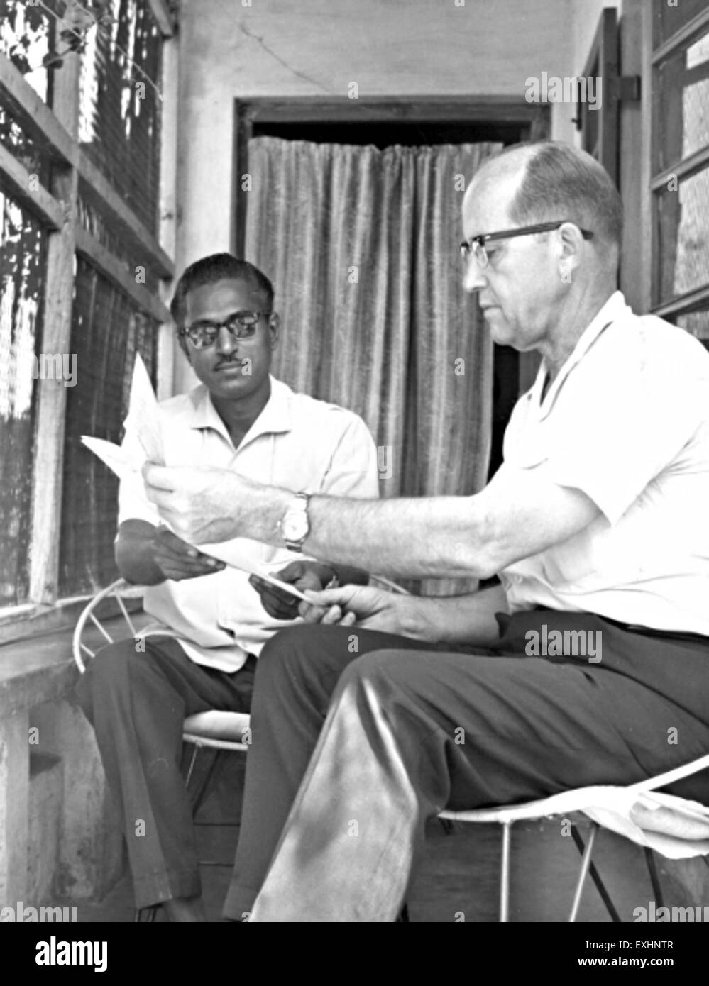S P Miller and Panuel Dariyao, Dhamtari, India, undated 1 Stock Photo