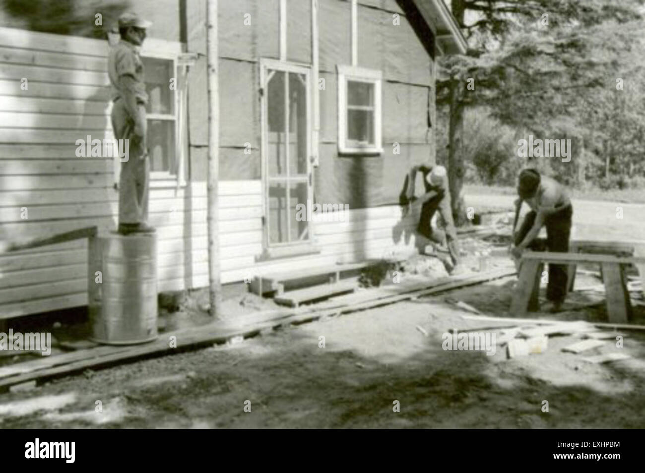 Siding The Unit Home In Calling Lake Alberta Stock Photo Alamy