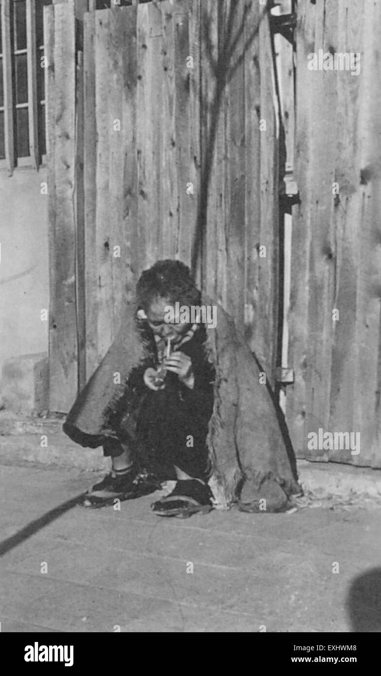 Beggar In Kobe Japan Stock Photo