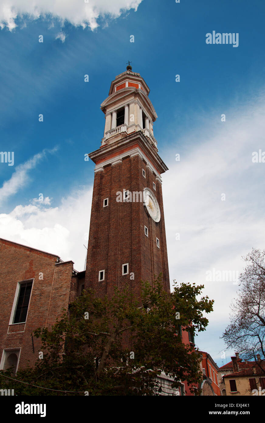 Venice city italy Bell Tower of Santi Apostoli Church landmark architecture detail Stock Photo