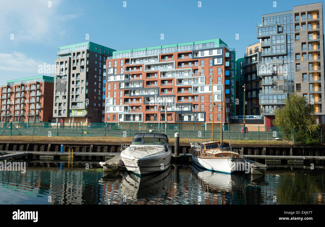 Afforable housing develoment. Stoke Quay, Ipswich, Suffolk, UK. Stock Photo