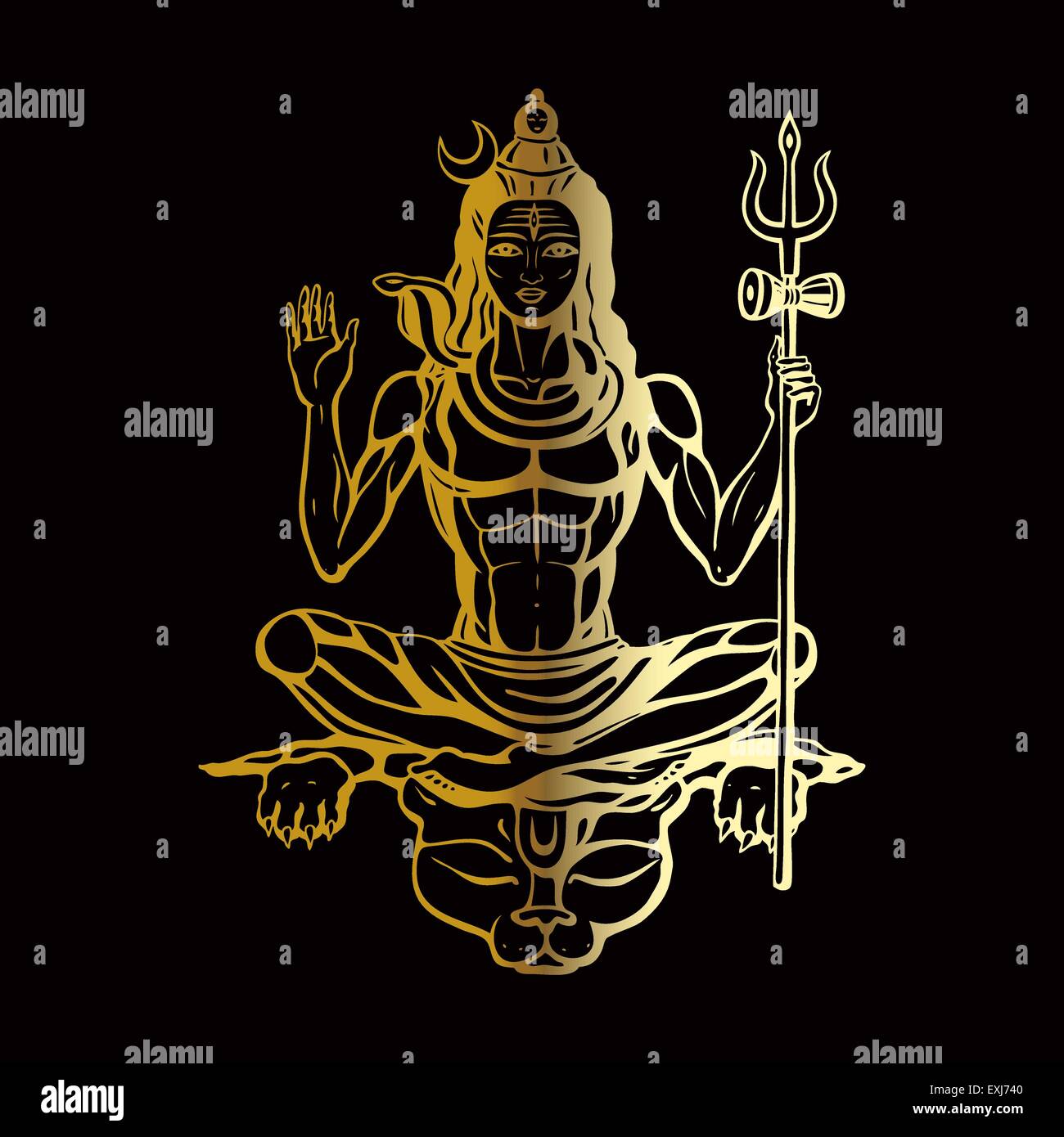 Hindu god Shiva Stock Vector Image & Art - Alamy