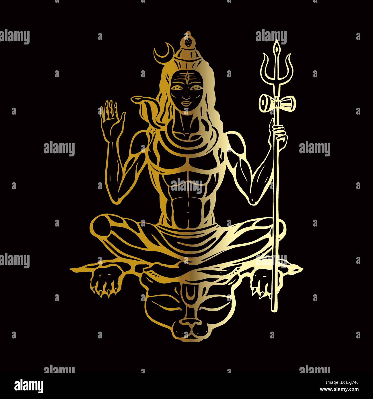 Hindu god Shiva Stock Vector