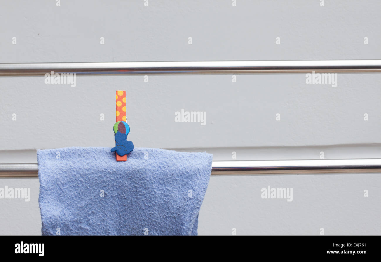 clothespin and fabric Stock Photo Alamy