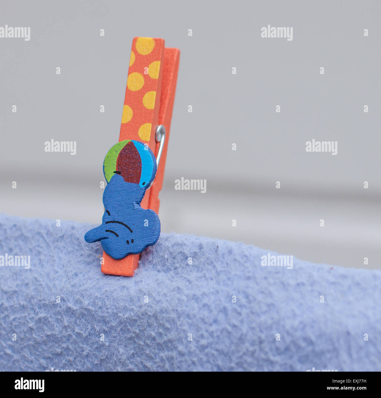 clothespin and fabric Stock Photo Alamy