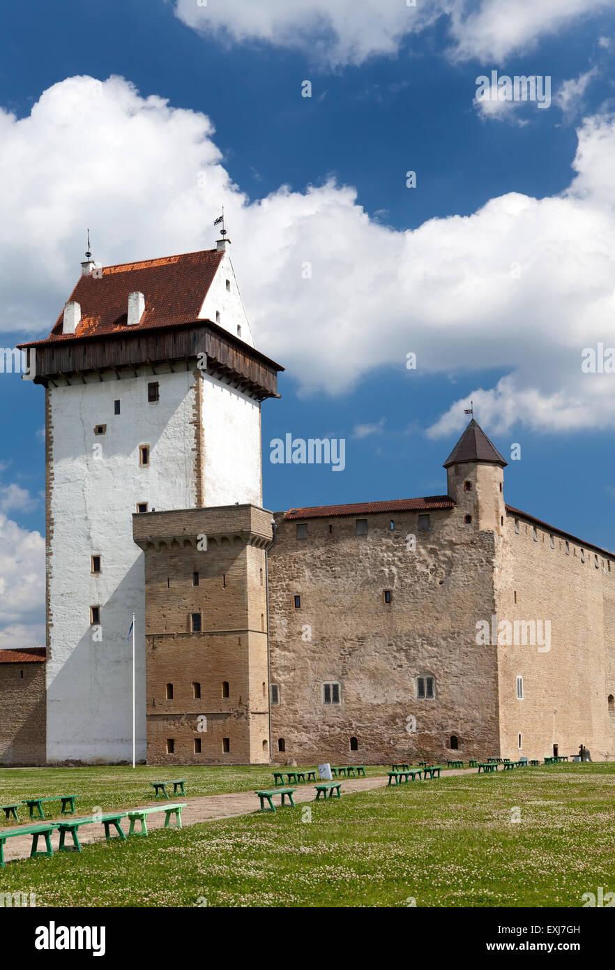 Estonia. Narva. Ancient fortress on border with Russia Stock Photo