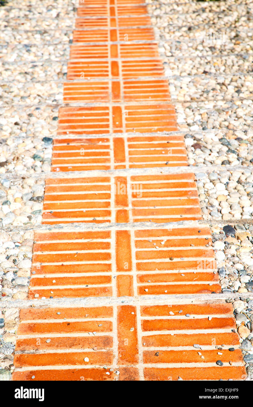 brick in italy old wall and texture material the background Stock Photo