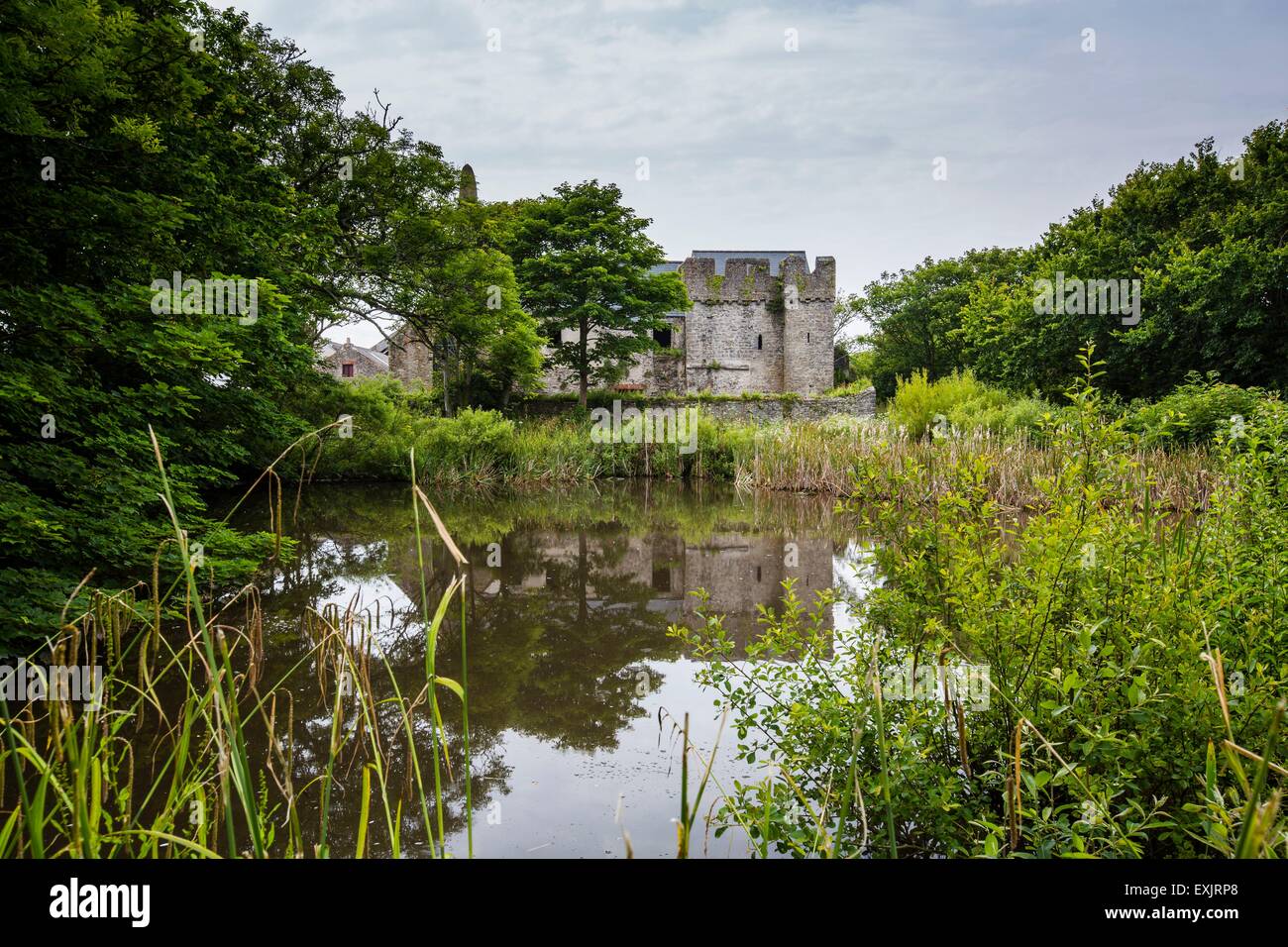 The Old Abbey on Caldey Island, Pembrokeshire Stock Photo