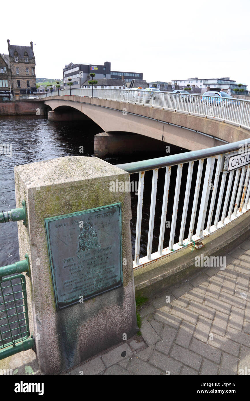 Friar's Road bridge over the River Ness, Inverness, Scotland Stock Photo