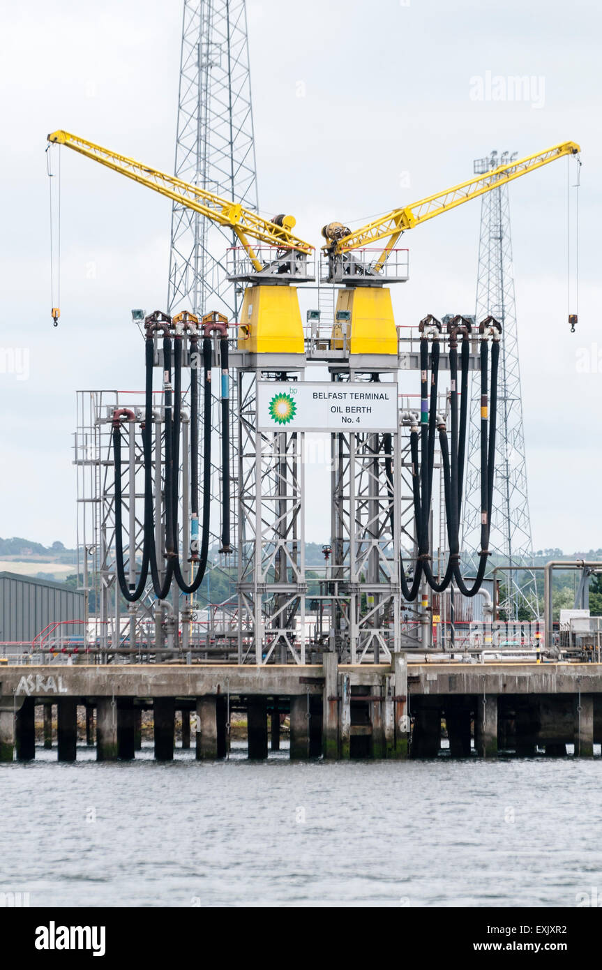 BP oil terminal at the port of Belfast Stock Photo Alamy