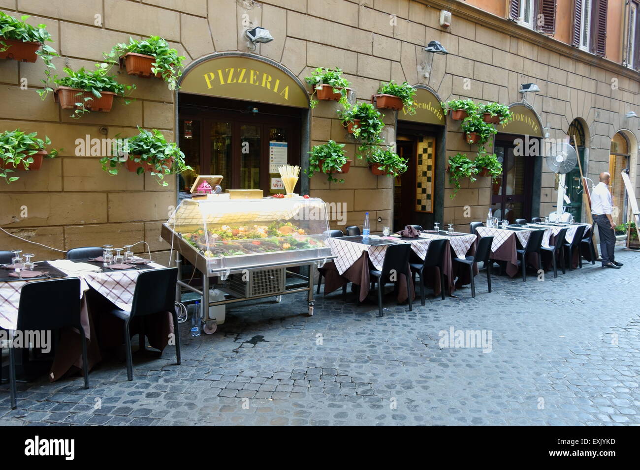 pizzeria in rome italy Stock Photo