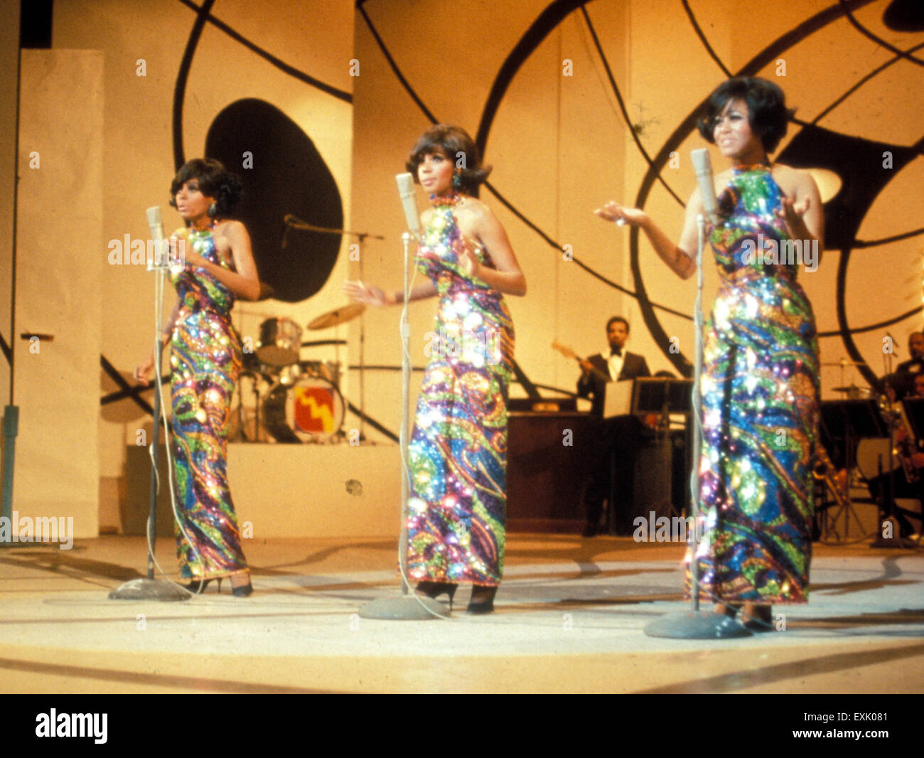 THE SUPREMES US vocal group about 1968. From left: Diaa Ross, Mary Wilson, Cindy Birdsong Stock Photo