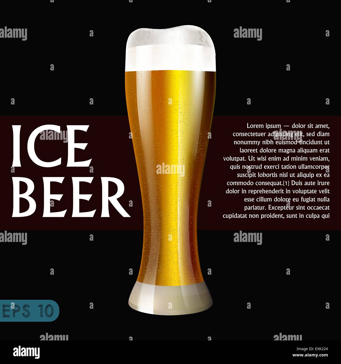 beer glass design menu background Stock Vector Art & Illustration ...