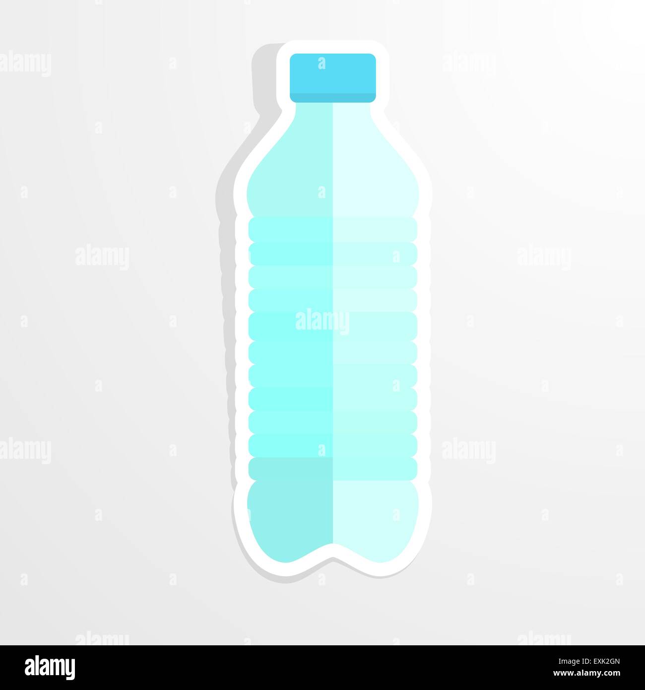 Water bottle. Flat design, with shadow. Use for card, poster, brochure