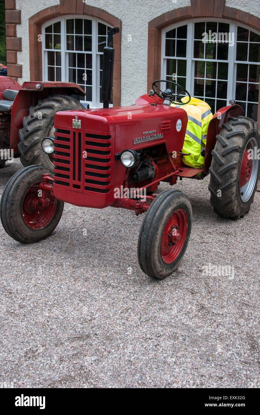 1957 Red McCormick International B250 Diesel Farm Tractor Stock Photo