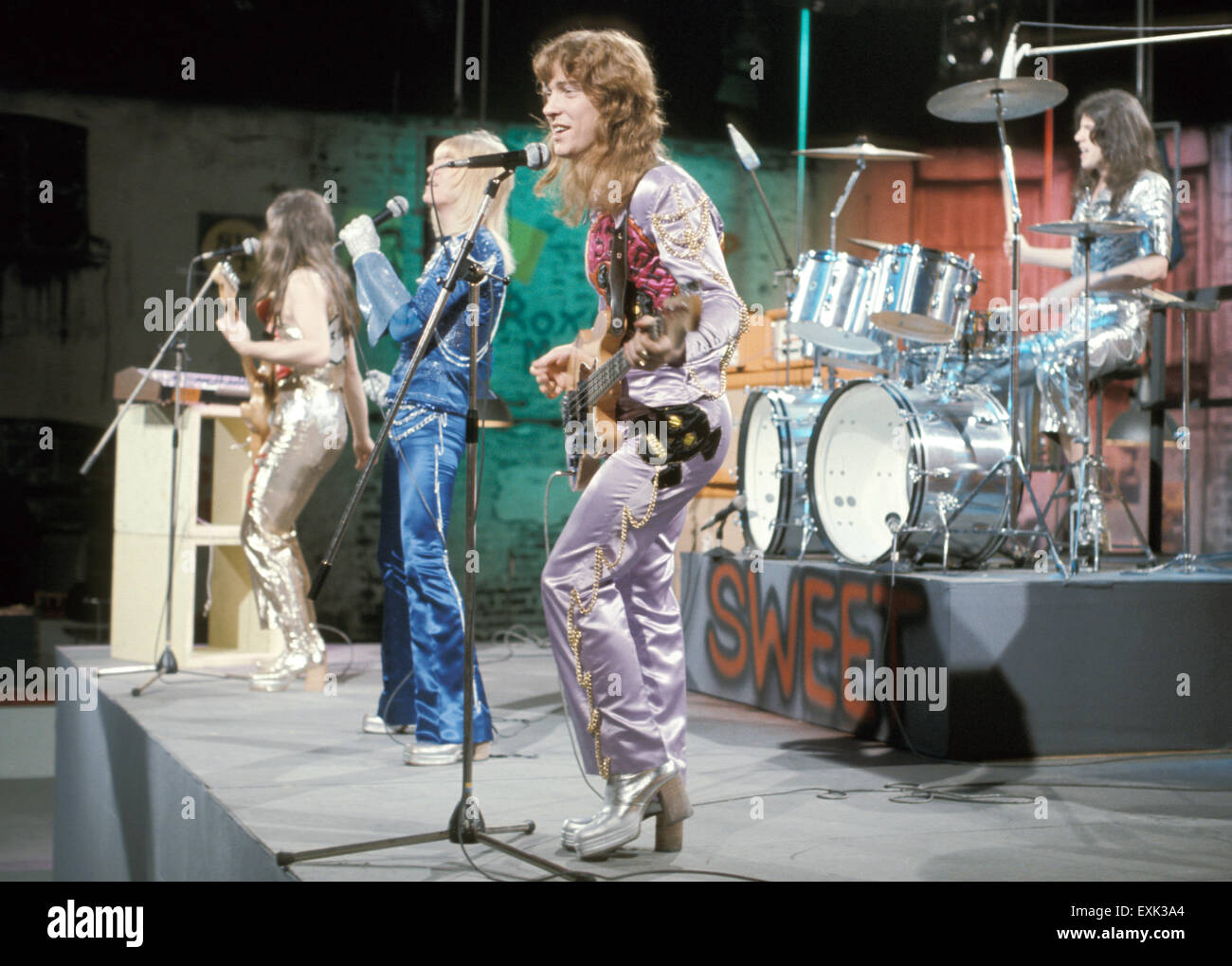 THE SWEET UK glam rock group about 1974 Stock Photo