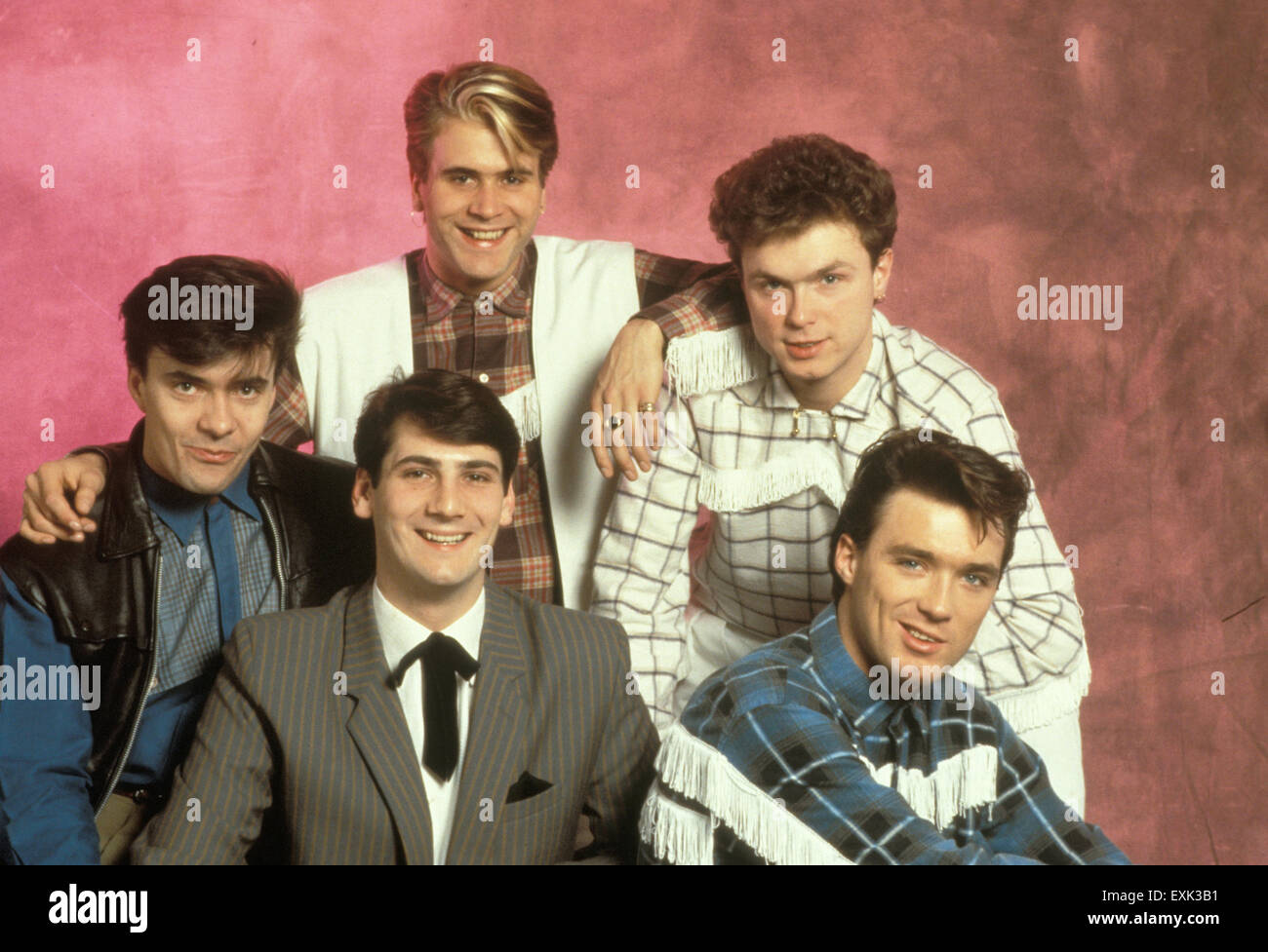 Spandau Ballet Promotional Photo Of Uk Pop Group About 19 From Left John Keeble Tony Hadley Steve Norman Gary Kemp Martin Kemp Stock Photo Alamy