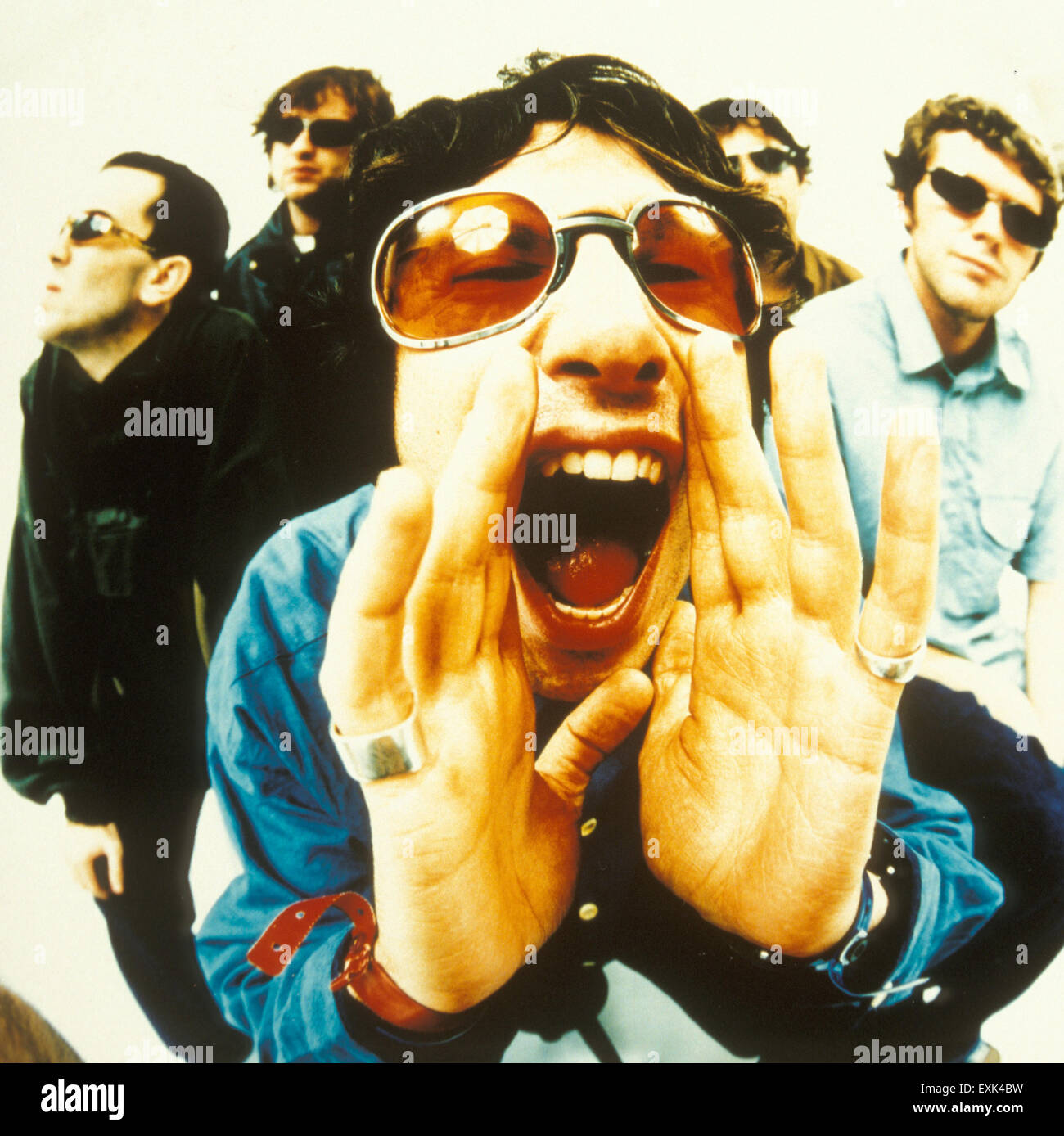 SUPER FURRY ANIMALS Promotional image of Welsh rock group about 2002 Stock Photo