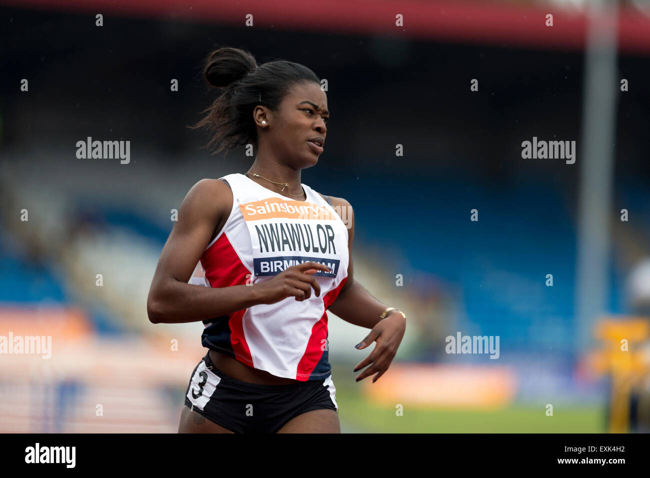 Marilyn NWAWULOR Women's 100m Hurdles Heat 2 2014 Sainsbury's British