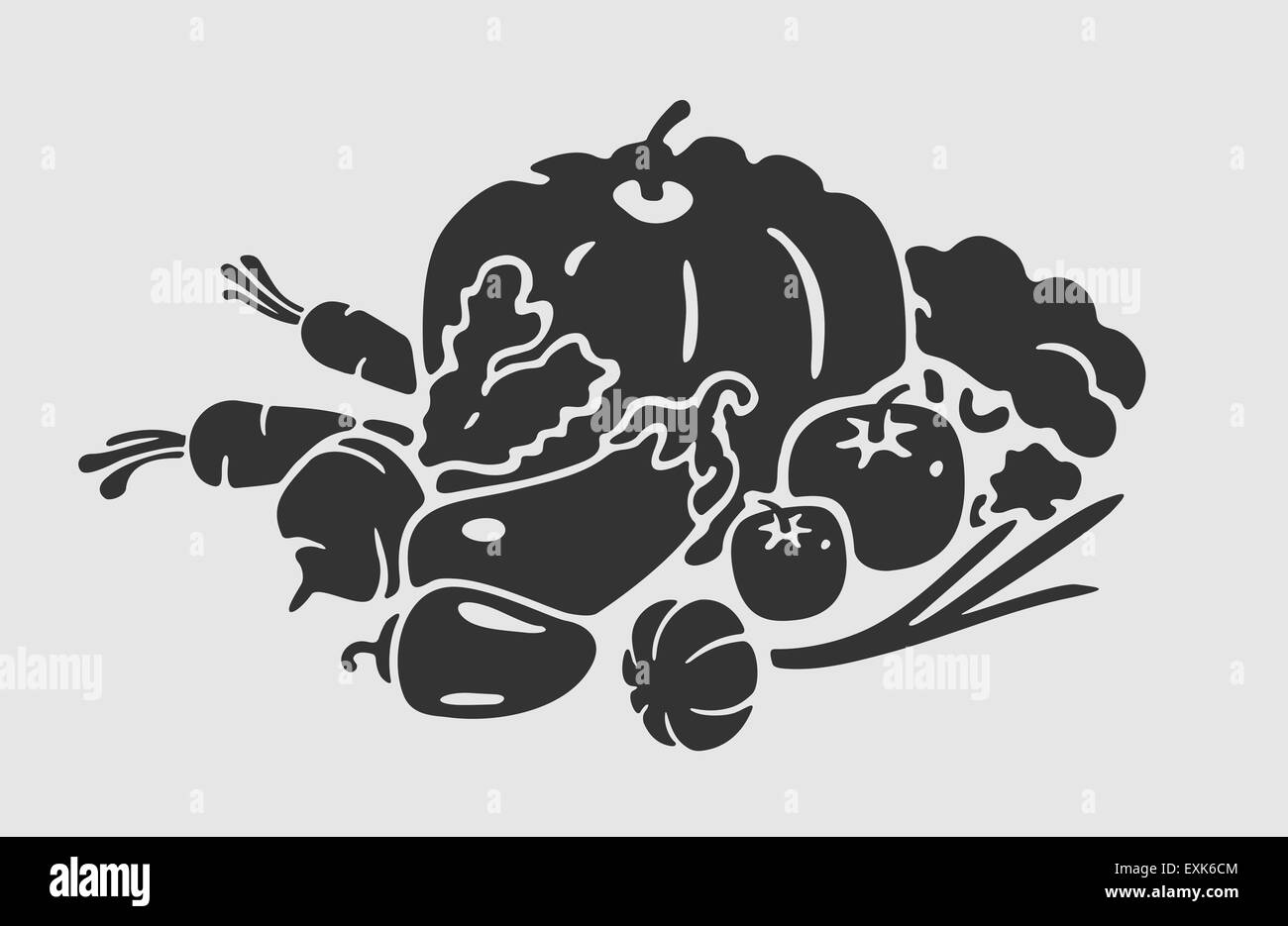 Vector Emblem Vegetables Stock Vector Image & Art - Alamy