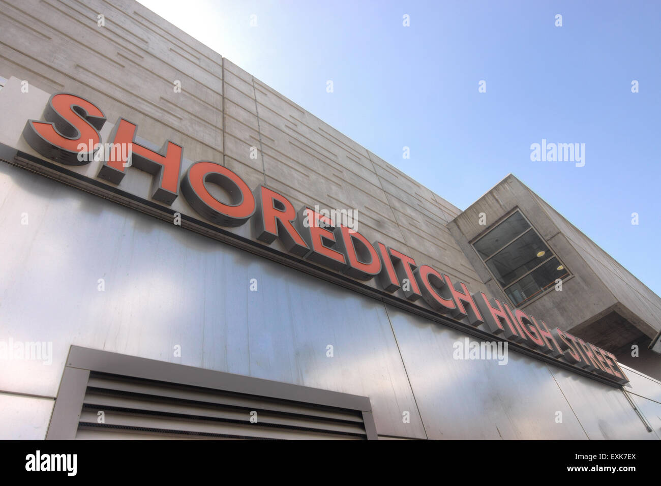 shoreditch station  overground  London transport Stock Photo