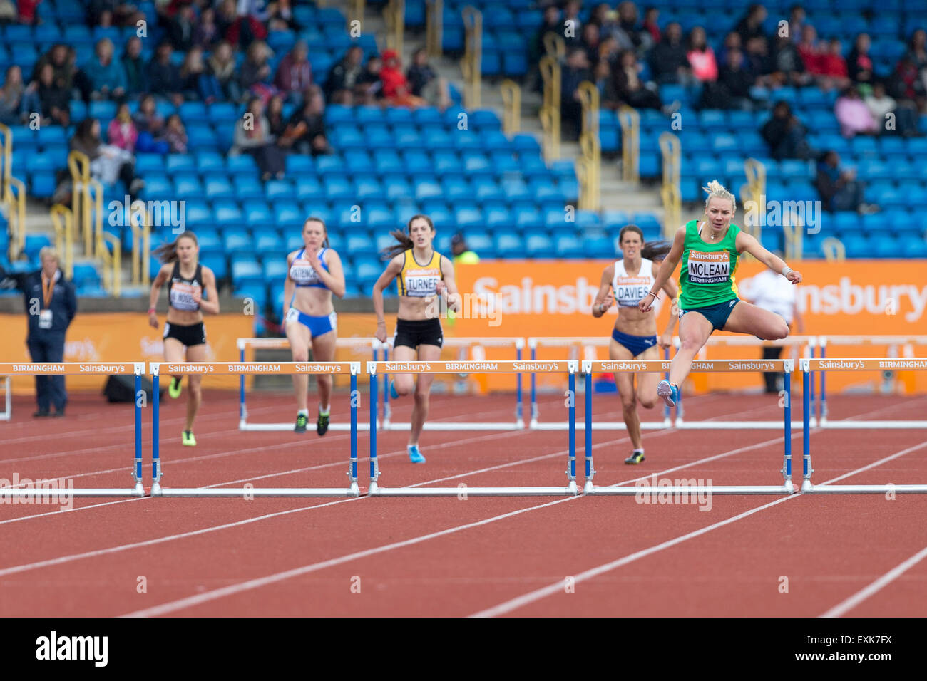 Kaliese SPENCER, women's 400m Hurdles, Diamond League 2014 Sainsbury's  Birmingham Grand Prix, Alexander Stadium, UK Stock Photo - Alamy