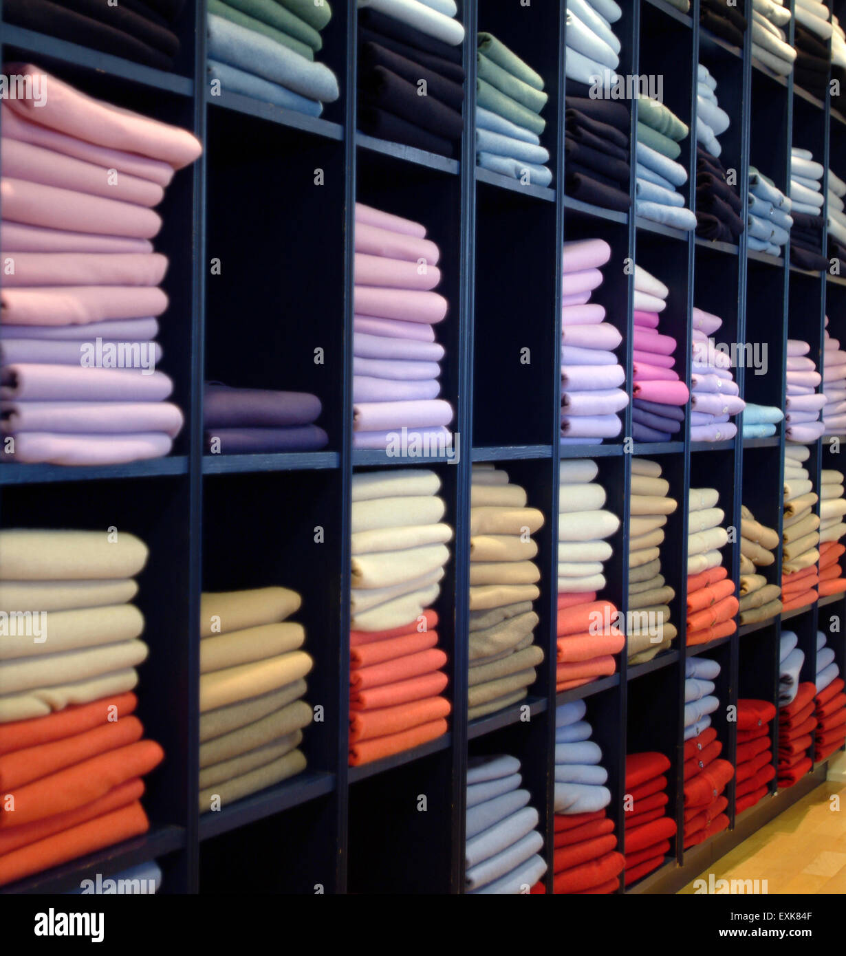Cashmere  pullover in a clothes shop Scotland UK Europe Stock Photo
