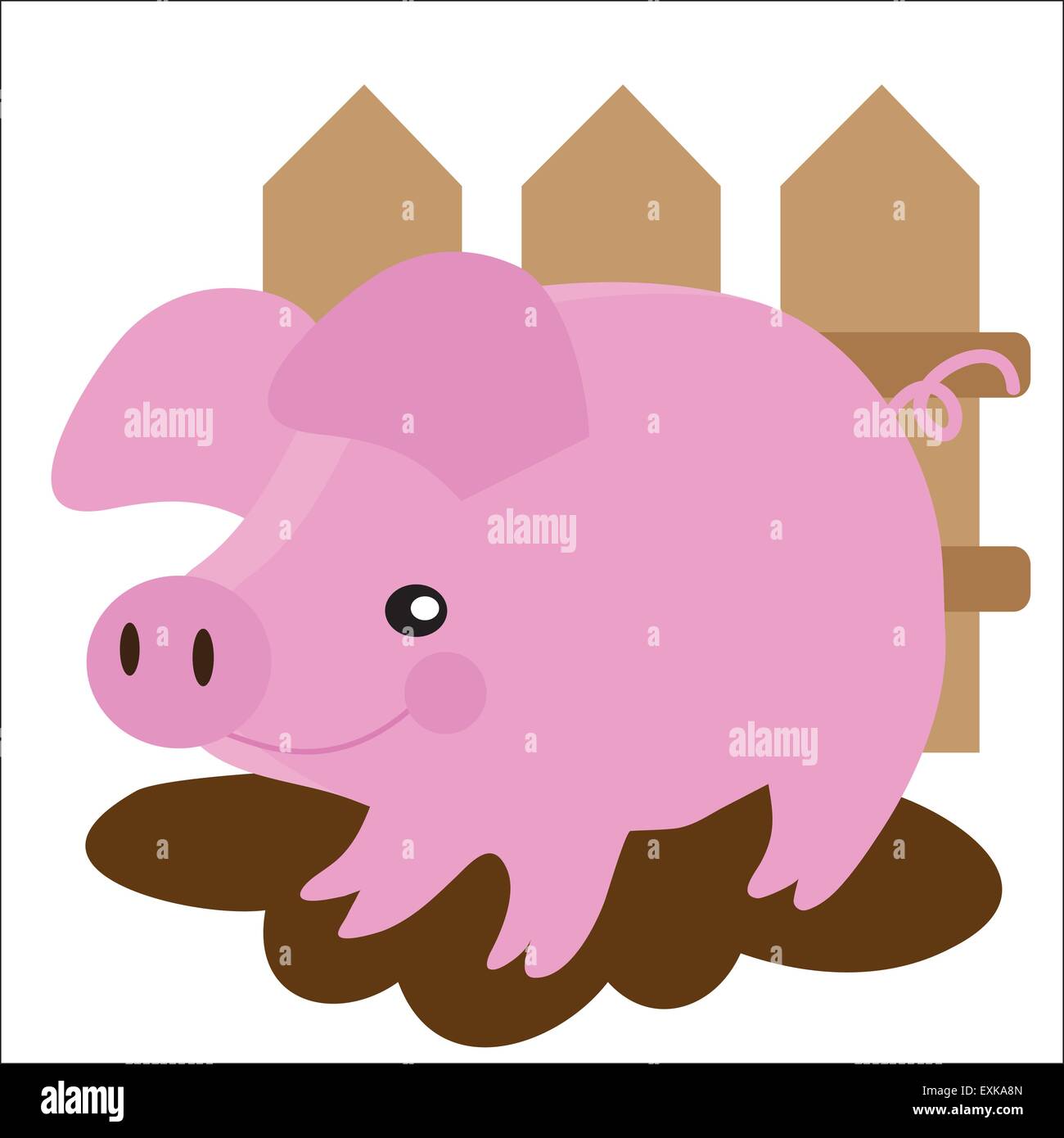 pig,animal,farm animal,vector,cartoon,illustration, Stock Vector
