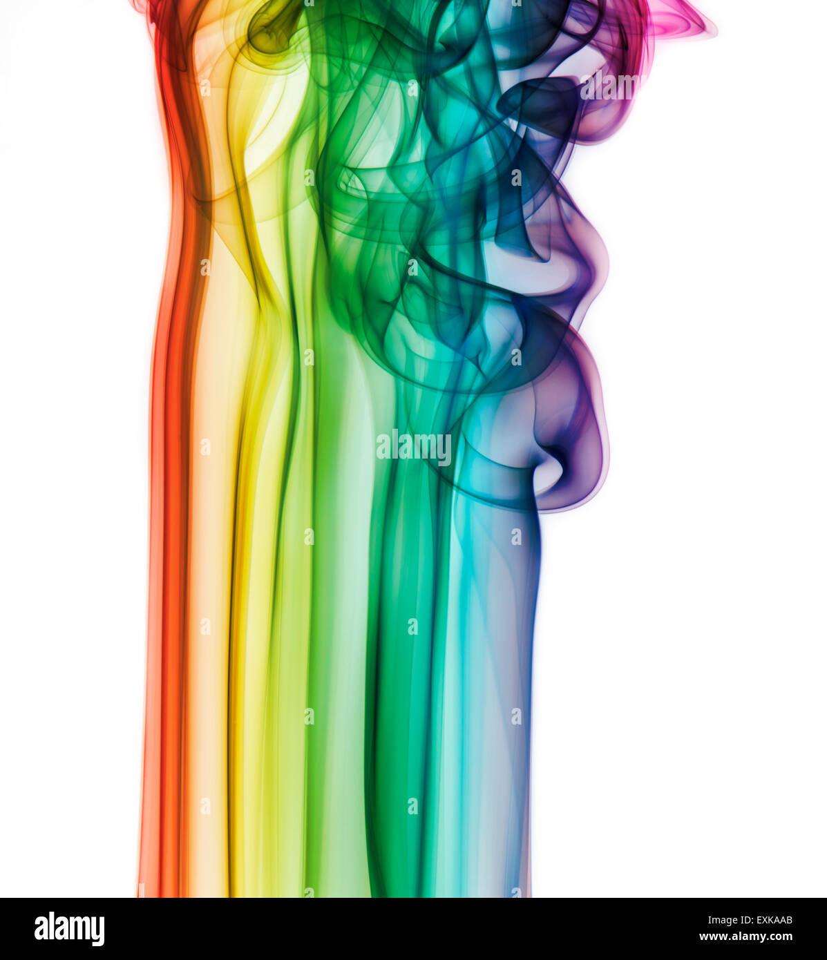 Multicoloured fume of a incense stick Stock Photo