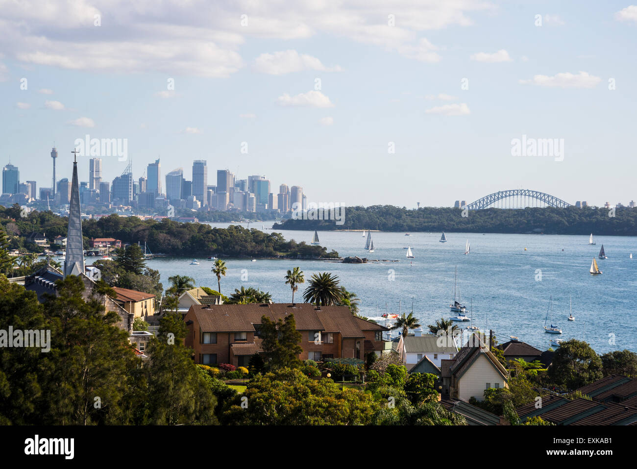 Watson Bay, view of the CBD, Sydney, Australia Stock Photo