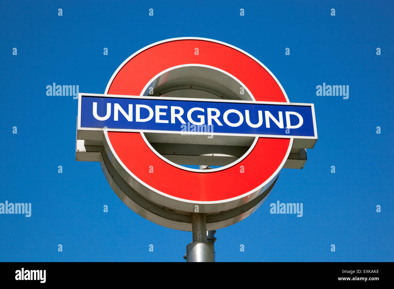 London Underground sign at King's Cross station Stock Photo