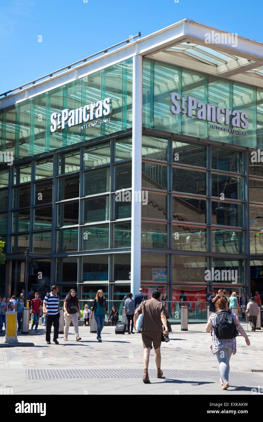 The modern side of St Pancras International Station, London, UK Stock Photo