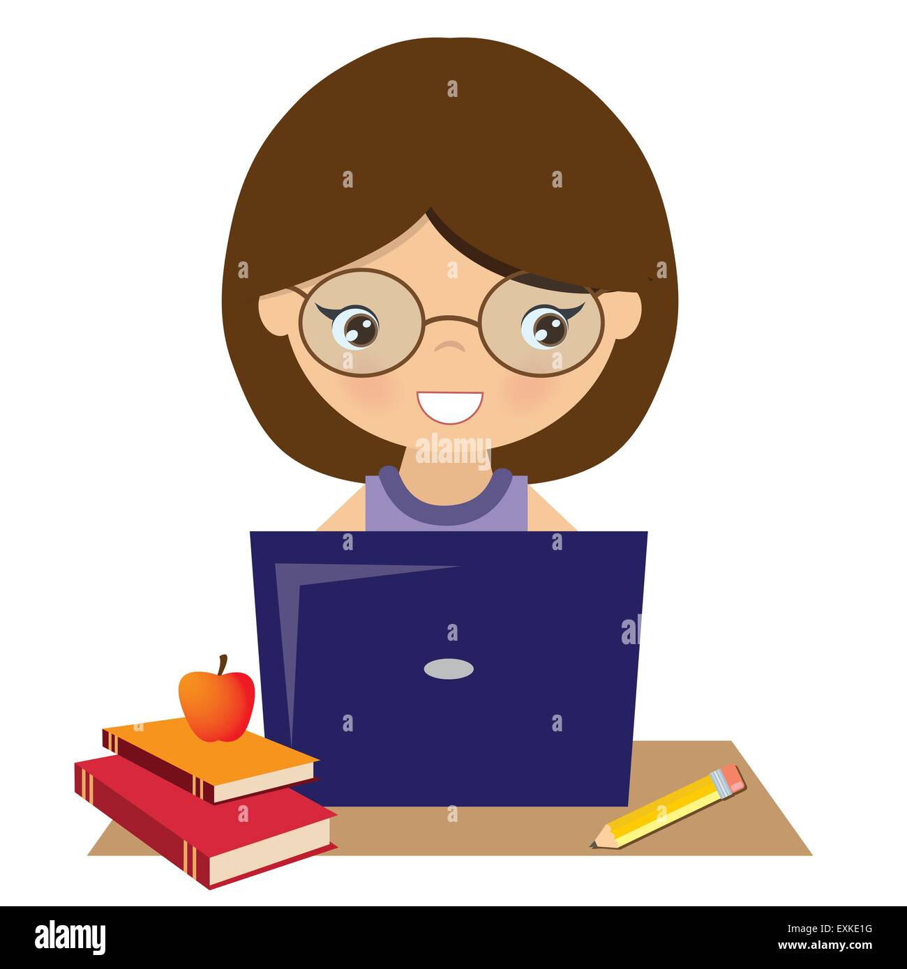 teacher,girl,woman,book,cartoon,illustration,isolated,vector Stock Vector