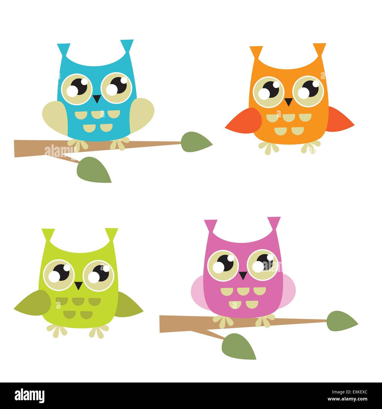 Owl cartoon funny hi-res stock photography and images - Alamy