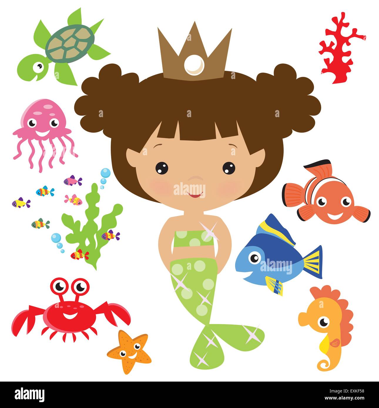 Mermaid vector illustration Stock Vector Image & Art - Alamy