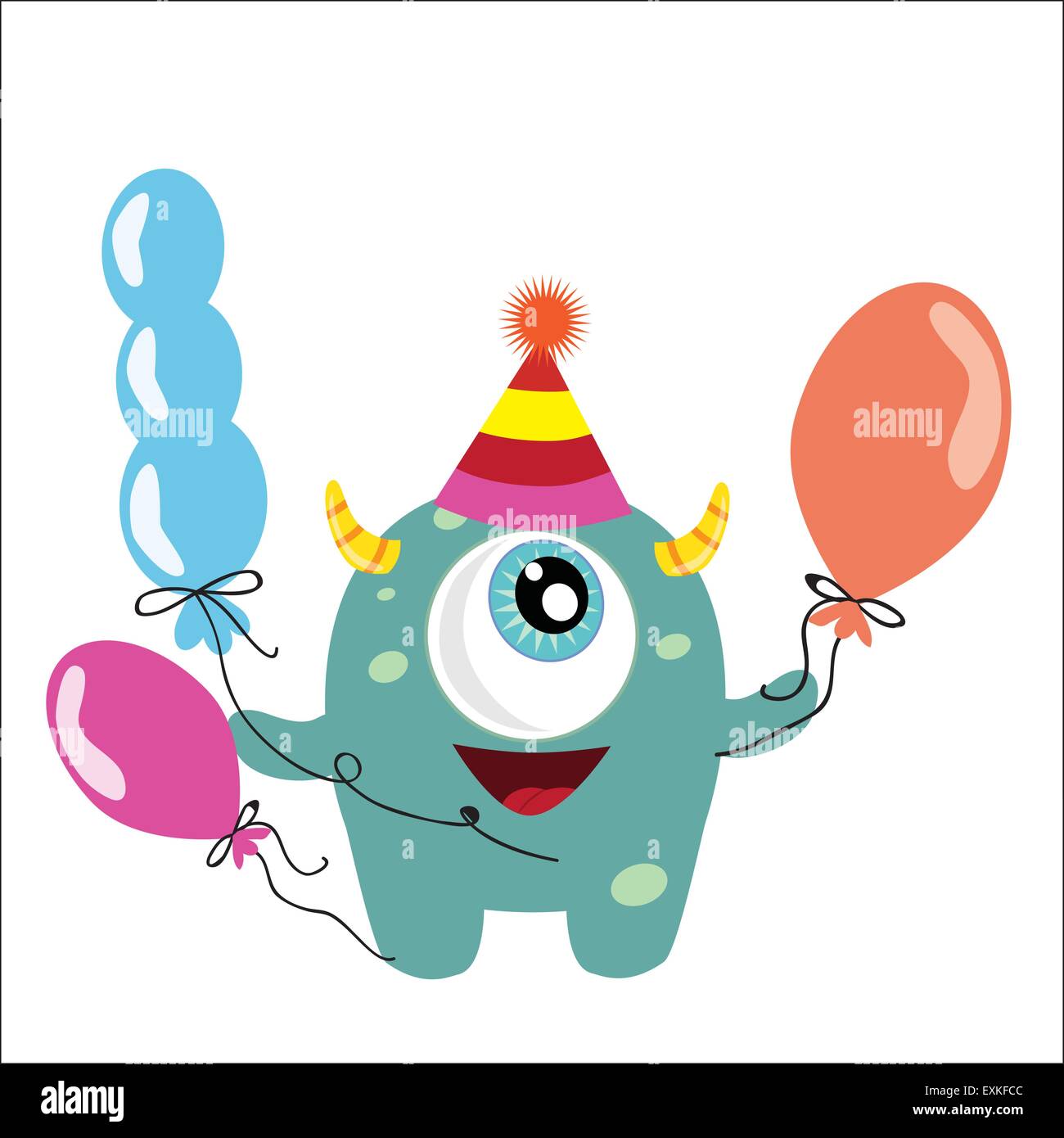 Download monster,birthday,vector,cartoon,illustration,balloons ...