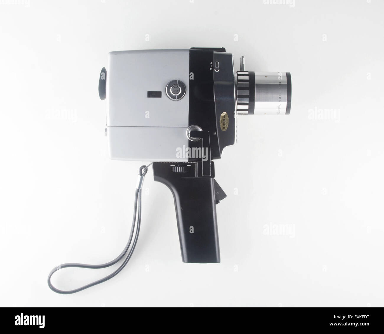 Vintage Yashica Super 8 movie camera. Stock Photo