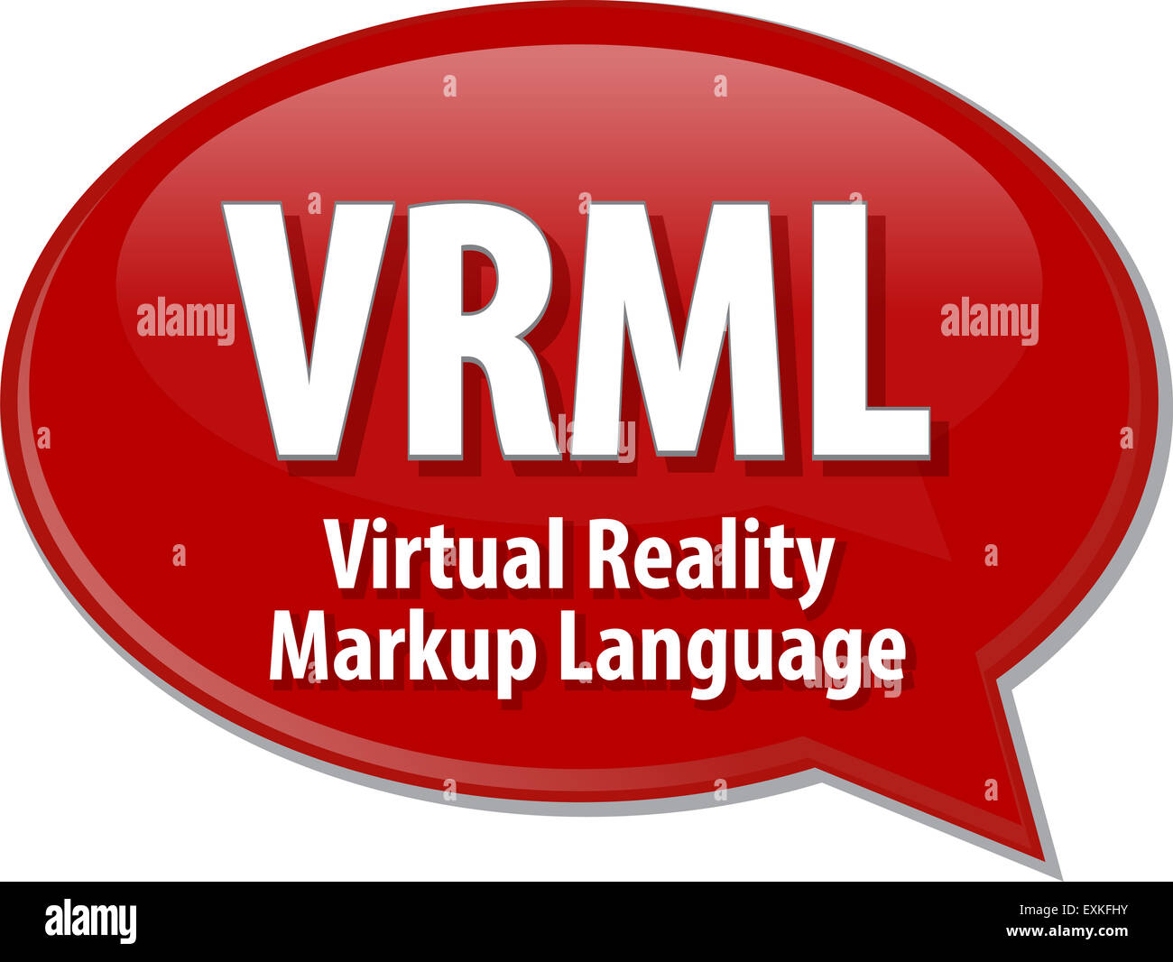 Speech bubble illustration of information technology acronym